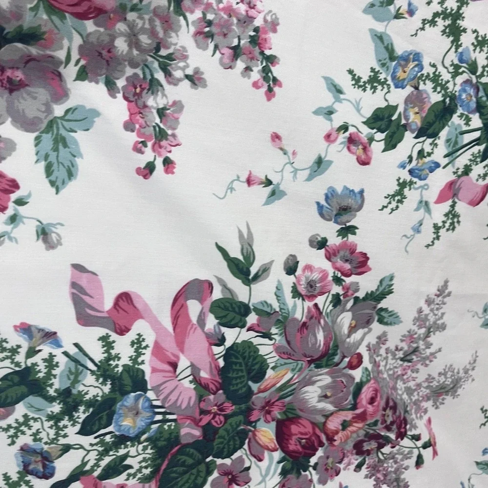 Vtg Croscill English Garden Floral Curtain Panels Set of 2 Cottagecore 40x84